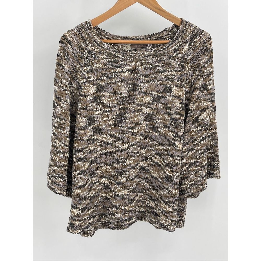 Lilla P Multi-Tone Scoop Neck Sweater - Brown, Cream, Black